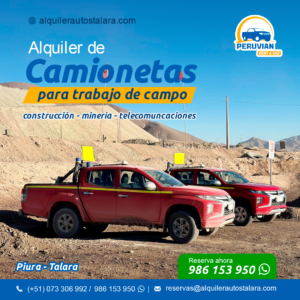 Alquiler Autos Camionetas Trabajo Piura Talara Peru