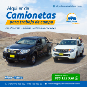 Alquiler Autos Camionetas Trabajo Piura Talara Peru